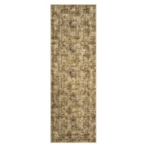 Coolmee Area Rugs for Living Room, Washable Non Slip Vintage Boho Rugs, Low Pile Distressed Medallion Print Rug for Bedroom Dining Room - 1 of 4