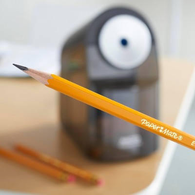 Black and Silver Electric Pencil Sharpener with Auto Adjust Dial