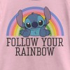 Girl's Lilo & Stitch Follow Your Rainbow Stitch T-Shirt - 2 of 4