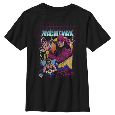 Boy's Wwe Macho Man Randy Savage Retro T-shirt - Royal Blue - X Small ...