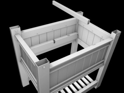 Cambridge White Vinyl Raised Garden Planter with Shelf