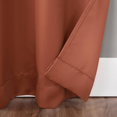 Terracotta Blackout Grommet Curtain Panel, 54" x 84"