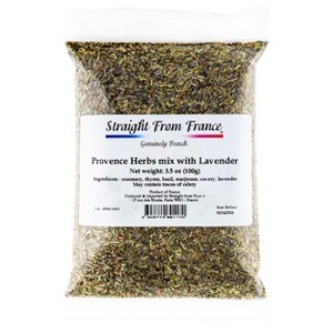 Straight From France Provence Herbs Seasoning from France 3.5 Oz, Blend of Thyme, Basil, Savory, Marjoram, Rosemary and Lavender - 1 of 4