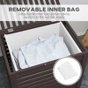 Gulches HOMCOM Coffee Bamboo Laundry Hamper: Lid, Removable Liner (19.75x14.25x23.5") - 4 of 4