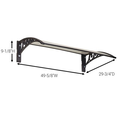 Modern Clear Plastic and Metal Door Canopy