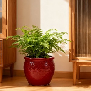 GDFStudio Quill Modern Vira Patio Ceramic Flowerpot (Set of 3) - 1 of 4