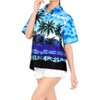 LA LEELA Hawaiian Shirts Womens Casual Summer Button Down Party Short Sleeve Tropical Vacation Blouse Shirt Collared Blouses Dress Shirts - 3 of 4