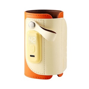 Babyluv"Portable Baby Milk Warmer with 5 Temperature Settings & Fast Car Adapter for Travel & Outdoors"Orange - 1 of 4