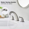 LunaLulink 8-Inch 3 Holes 2 Handles Bathroom Sink Faucet, Brushed Nickel - 3 of 4