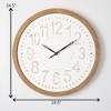 24.5"H Sullivans Creamy Metal Wood-Frame Clock, Multicolored - 4 of 4