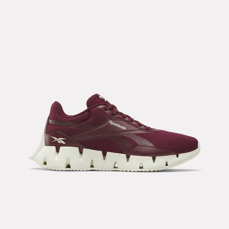 Reebok Zig Dynamica STR Shoes Size 5 Black Cherry/Chalk