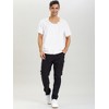Lars Amadeus Men's Solid Color Zip Up Short Sleeve Hoodies Sweatshirt - 2 of 4