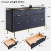 SinCiDo Fluted 7 Drawer Modern Dresser, 54" Wide Dresser TV Stand with Gold Accents, Wood Storage Organizer for Bedroom, Living Room - 2 of 4