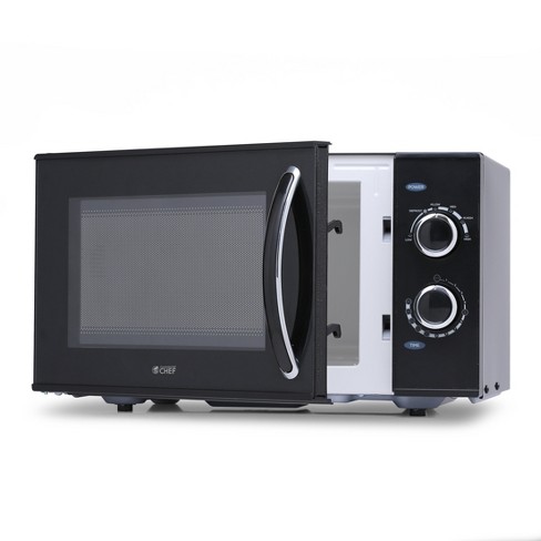 COMMERCIAL CHEF 0.9 Cubic Foot Microwave with 10 Power Levels, Small  Microwave with Grip Handle, 900W Countertop Microwave with Digital Display,  Door