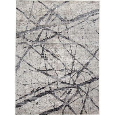 Kano Transitional Abstract Taupe/Gray/Ivory Area Rug