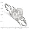 Black Bow Jewelry Sterling Silver Ohio State Buckeyes NCAA Bangle Bracelet 7 Inch - 2 of 3