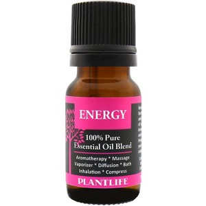 Plantlife Energy Essential Oil Blend – 100% Pure & Therapeutic Grade – Natural, Undiluted – No Additives or Fillers – Made in USA – 10ml Aromatherapy - 1 of 4