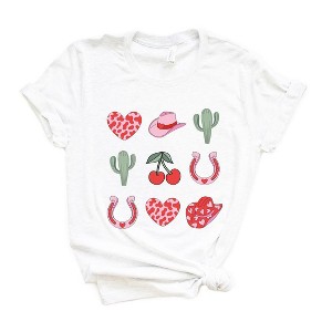 Simply Sage Market Women's Cowgirl Valentine Chart Short Sleeve Graphic Tee - 1 of 4