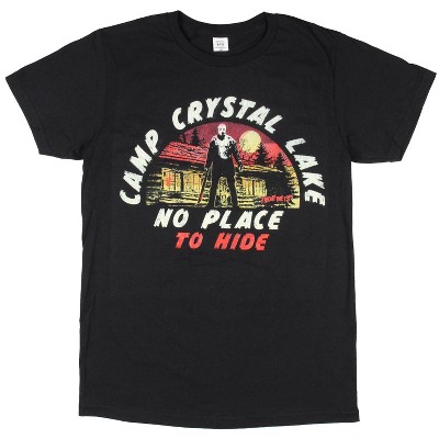 Friday the 13th Men's Camp Crystal Lake No Place To Hide Big and Tall T-Shirt Adult