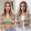 Jessie's Wig 26 Inch Wavy Wig Synthetic Hair Small Lace Wigs Blonde Color With Dark Roots 1 Pc/Pack - 2 of 4