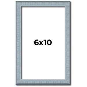 PosterPalooza | Photo Size Textured Blue Picture Frame - UV Acrylic, Foam Board Backing, Hanging Hardware - 1 of 4