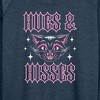 Women's - Instant Message - Valentine's Day Hugs And Hisses Cat Lightweight French Terry Wide Neck Long Sleeve Shirt - 2 of 4