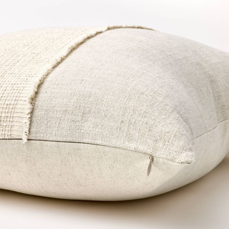Oversized Pieced Square Throw Pillow Cream/Neutral - Threshold&#8482; designed with Studio McGee, 5 of 6