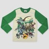 Boys' Jurassic World 2pc Pajama Set - Green/Off White - 3 of 4