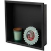 ALFI 16 x 16 BLack Matte Stainless Steel Square Single Shelf Bath Shower Niche - 3 of 4