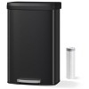 21.1 Gallon Trash Can with Lid, Large Garbage Can, Rustproof Step-on Kitchen Trash Bin with Liner Rim, Rear Handle, Soft Close Plastic Lid - 2 of 4