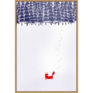 Amanti Art 28"x41" Alone in the Forest by Robert Farkas Framed Canvas Wall Art Print - 1 of 4