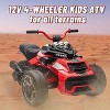 12V Kids Ride On Truck Car, 3-Wheel Electric Vehicle w/2×55W Motors, Remote, 7MPH, Music, LED Lights, EVA Tires - 3 of 4
