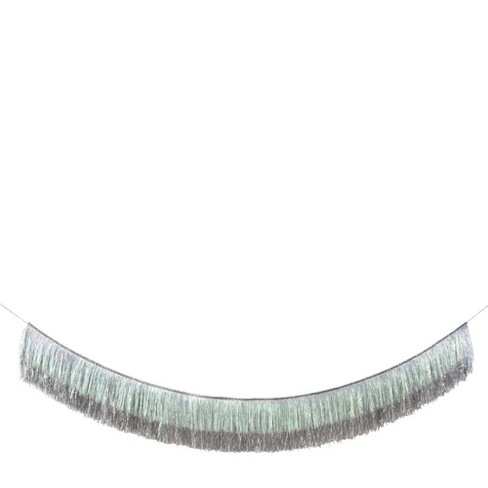 Meri Meri Silver Iridescent Tinsel Fringe Garland Party
