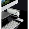 Mount-It! Tempered Glass Monitor Stand with 3 USB Ports | Desktop Riser Fits 24, 27, 30, 32 Inch Screens | 66 Lbs. Weight Capacity - 3 of 4