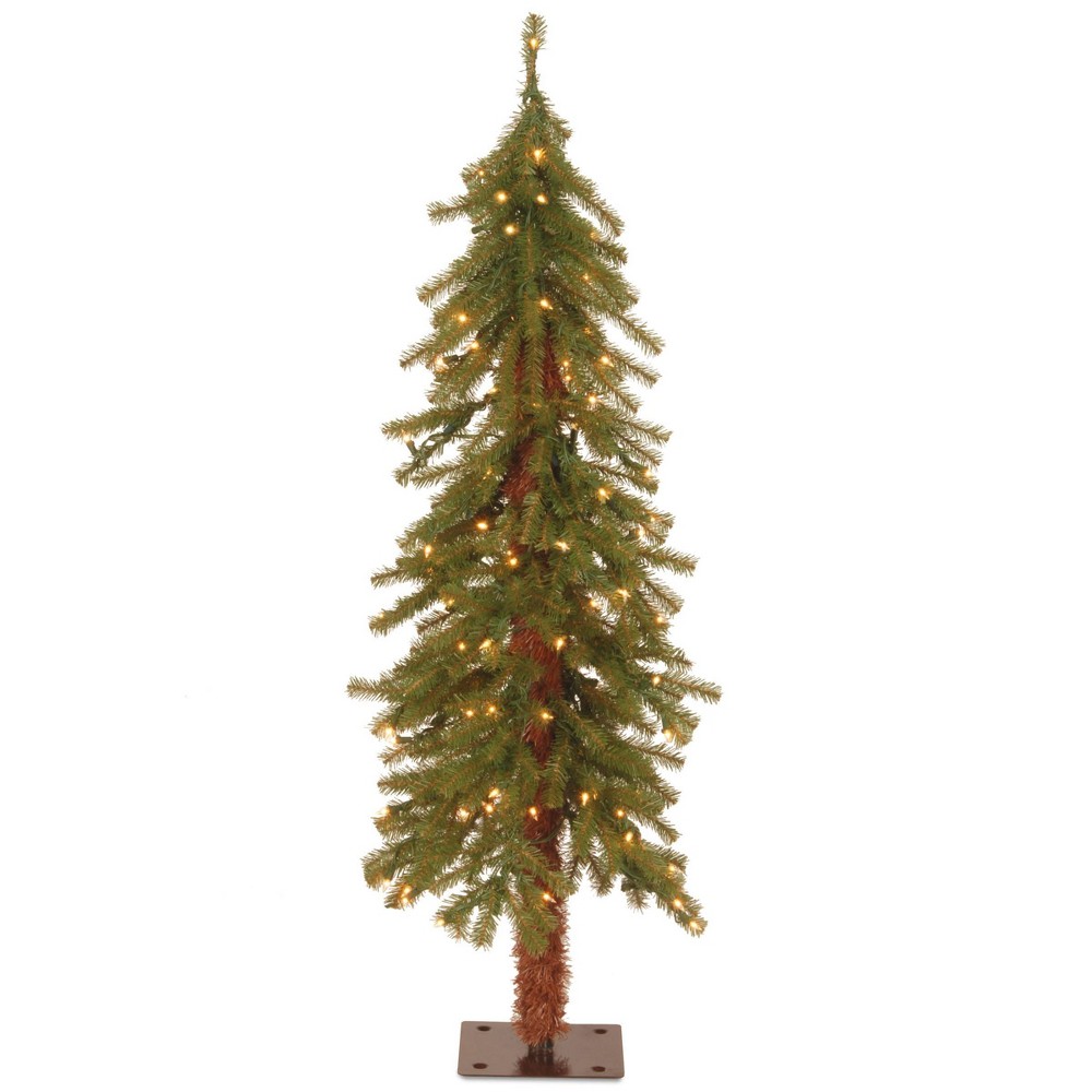 4ft National Christmas Tree Company Pre-Lit Hickory Cedar Artificial Christmas Tree with 100 Clear Lights