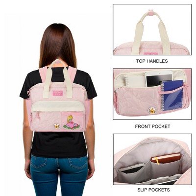Super Mario Bros Pink Adult Mini Backpack with Character Icons and Adjustable Straps — фото 2