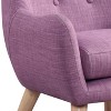 NicBex Linen Accent Chair,Upholstered Living Room Chairs with Button Tufted Back and Natural Finish Wooden Legs,Accent Chairs for Living Room - 4 of 4