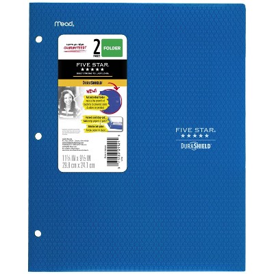 Photo 1 of 24 PACK OF  Anti-Microbial 2 Pocket  Prong Plastic Folder Cobalt - Five Star variety of colors!!