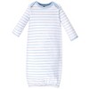 Hudson Baby Infant Boys Cotton Long-Sleeve Gowns 4pk, Mustache, 0-6 Months - 4 of 4