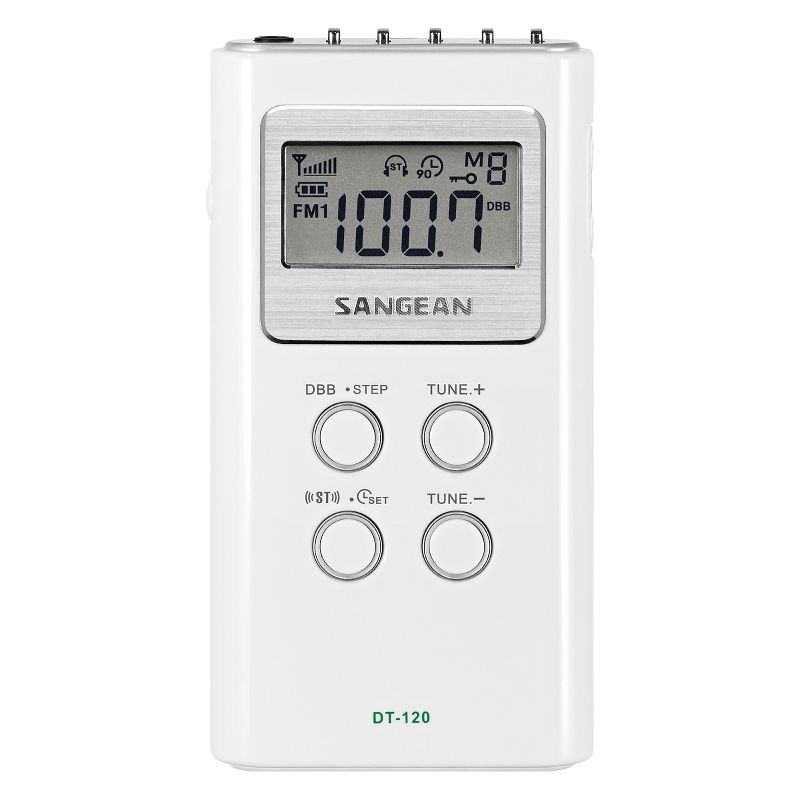 Sangean® Portable Pocket AM/FM Digital Clock Radio, 2 of 6