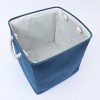 REGALWOVEN Shelves Closet Square Fabric Collapsible Storage Basket Bin with Handle 2 Pcs - 3 of 4