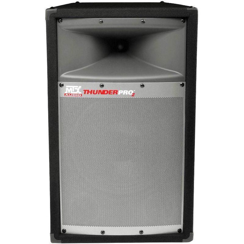 MTX TP1200 12 Inch 300 Watt 2 Way Loud Cabinet Tower Professional DJ PA Loudspeaker Audio System with Durable Corner Braces and Carry Handles, 3 of 7