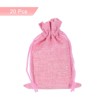 Unique Bargains Cotton Linen Burlap Bags with Drawstring 20 Pcs - 3 of 4