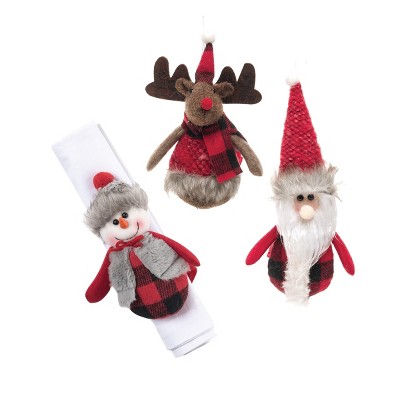 C&F Home Santa & Friends Napkin Ring Set of 3