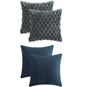 REGALWOVEN 4 Pcs Soft Cozy Throw Pillow Covers for Home Decor 16" x 16" - 1 of 4