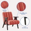 Vynxaria Modern Accent Chair,Chenille Arm Chairs for Living Room,Upholstered Mordern Armchair,Comfy Soft Padded Lounge Chair in Small Space - 2 of 3