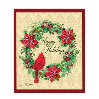 Collections Etc Happy Holidays Cardinal Wreath Dishwasher Magnet