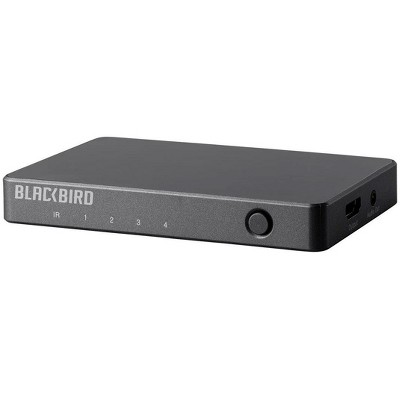 Monoprice Blackbird 4K 4x1 HDMI Switch with Audio Extractor - Black | HDR, 18Gbps Refresh Speeds, YUV 4:4:4