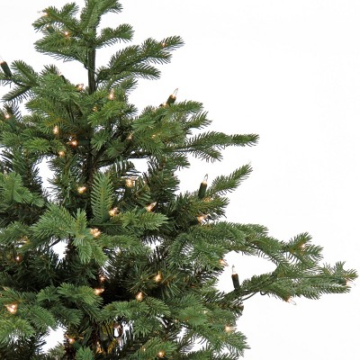 7.5 ft Green Spruce Pre-lit Artificial Christmas Tree with Clear Lights