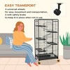 LAOTIES 6 Level Small Animal Cage for Rabbits,Indoor Metal Hutch with Ramps,Platforms,Removable Tray And Wheels - 4 of 4
